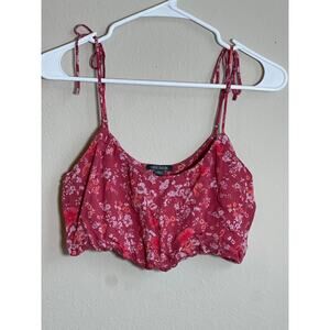 Wild Fable Red Floral Tie-Strap Crop Top - Women's XS (2021 Collection)